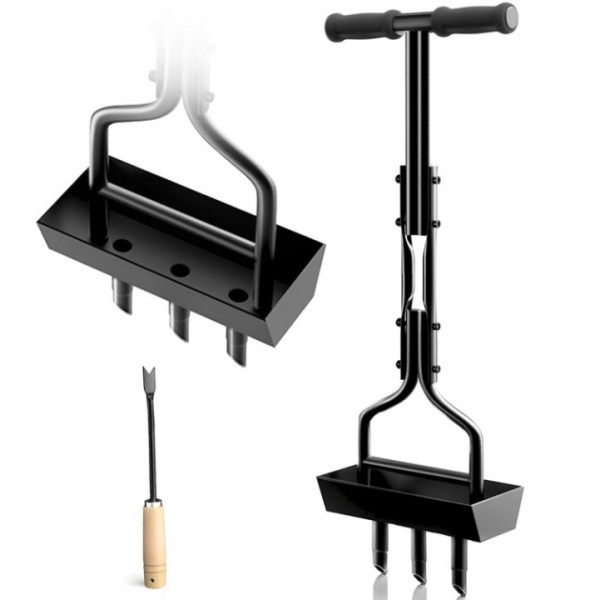vanpein Lawn Aerator Coring Garden Tool with Soil ...